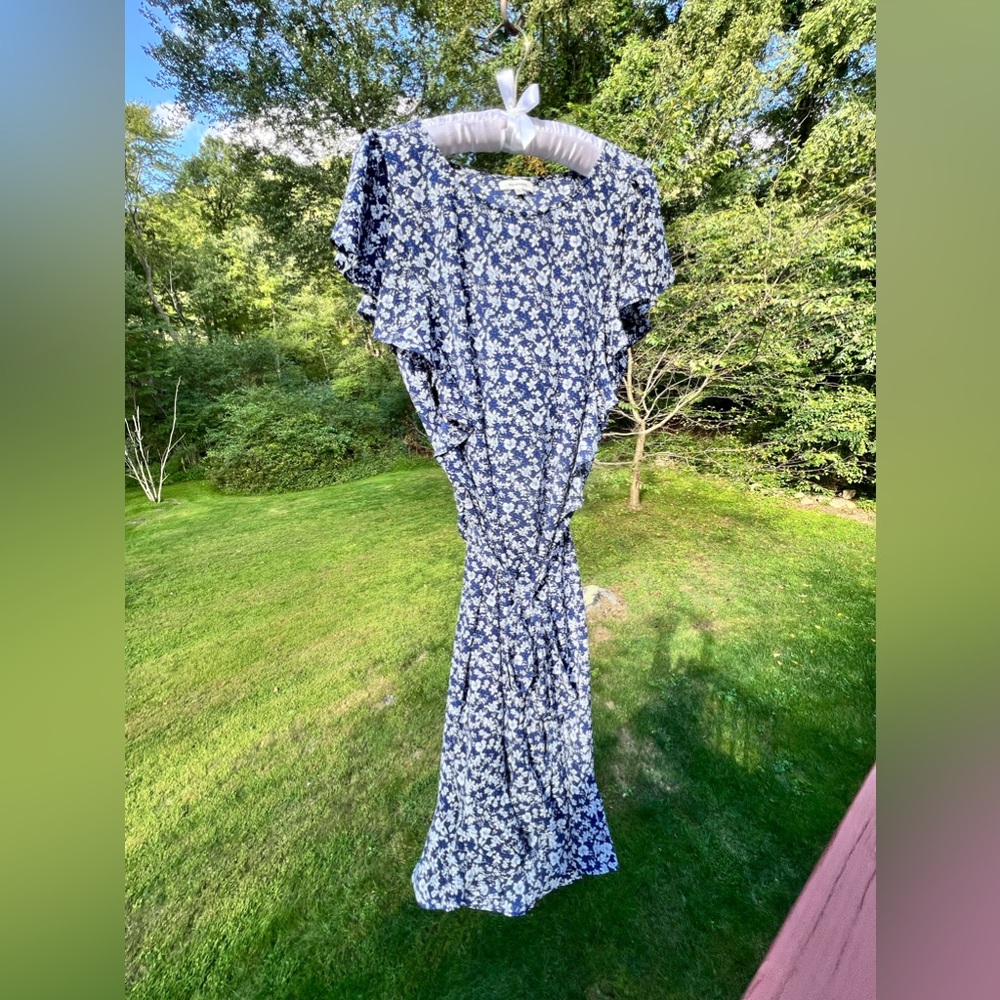 Beautiful Max Studio Blue Floral Dress